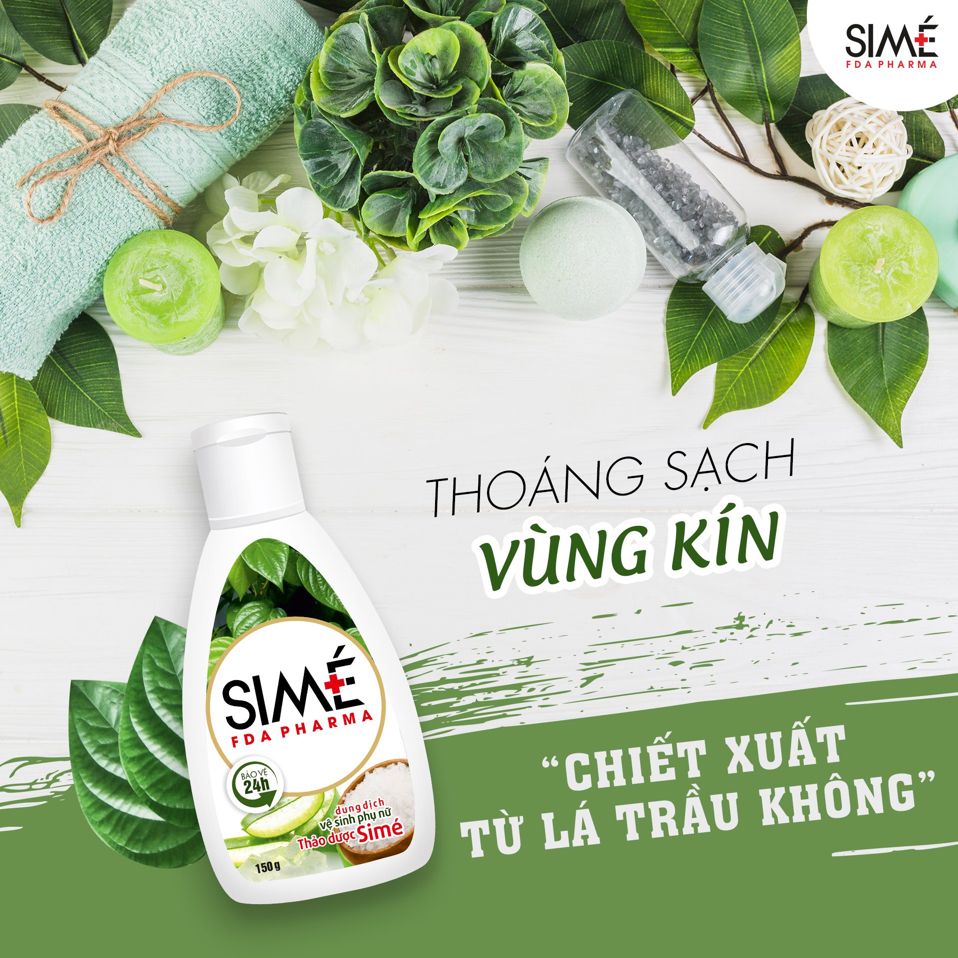 Dung dịch vệ sinh phụ nữ thảo dược thiên nhiên SIMÉ ngừa các bệnh phụ khoa, diệt khuẩn