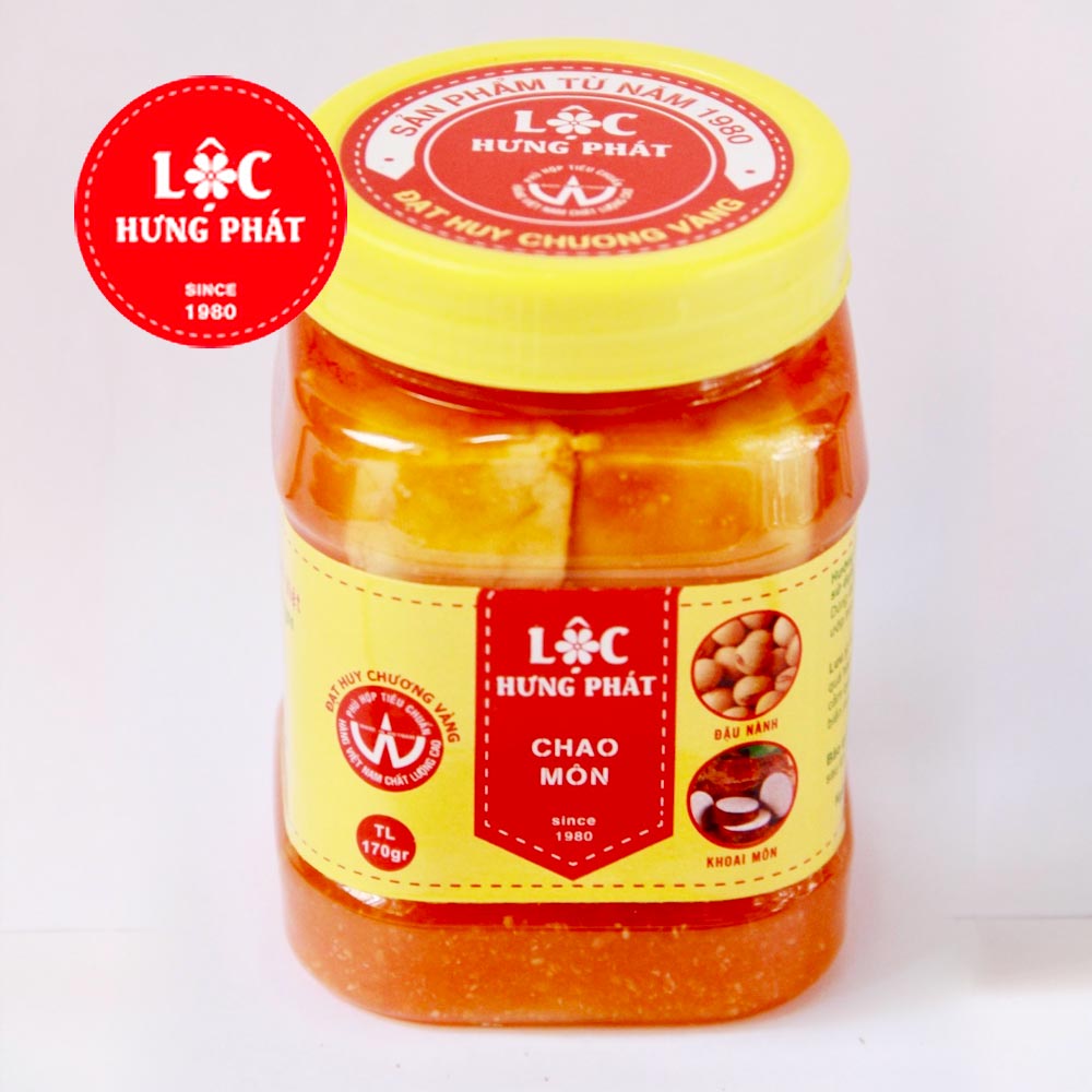 Chao môn, chao môn đậu nành cao cấp siêu béo Hưng Phát hũ 170g hương vị đậm đà và quà tặng đáng giá