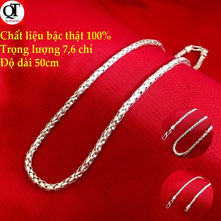 Dây chuyền nam Xà Tích Bạc Quang Thản thiết kế kiểu dây tròn chất liệu bạc ta.