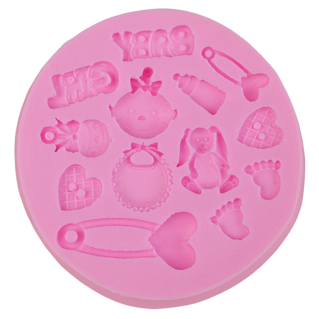 2xDIY Silicone Mold Fondant Cake Chocolate Mould Baking Decorating Tools