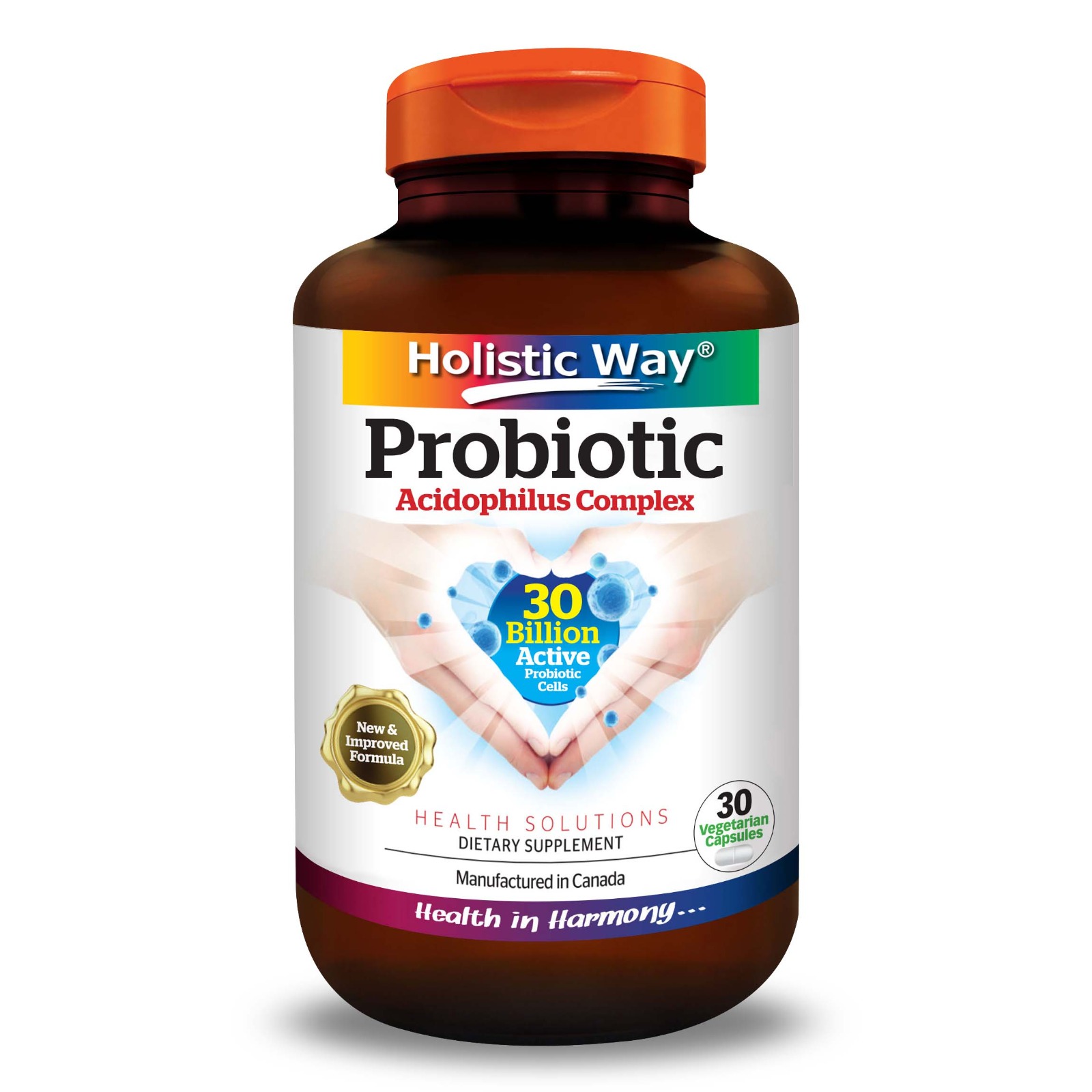 Viên Uống Cải Thiện Hệ Tiêu Hóa Bổ Sung 30 Tỷ Lợi Khuẩn Holistic Way Probiotic Acidophilus Complex - 30 Viên