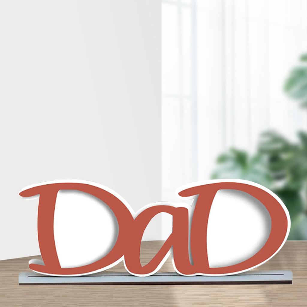 Wood Picture Frames Dad/Papa Letters Photo Clip Picture Holder Desktop Ornament Father's Day Birthday Gifts