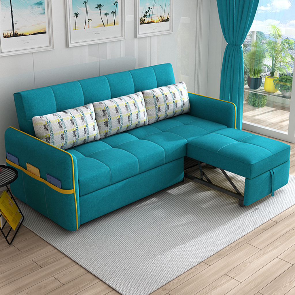 Ghế Sofa Giường Chữ L Đa Năng Cho Phòng Khách HGP,  Sofa Bed Kéo Ra Thành Giường Tiện Lợi Mã HGK-09