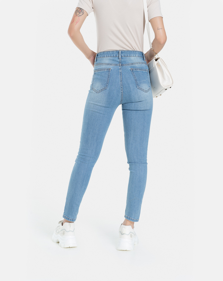 Quần Jean Dài Nữ Thời Trang JUNO Skinny Basic Trơn JNQDA004