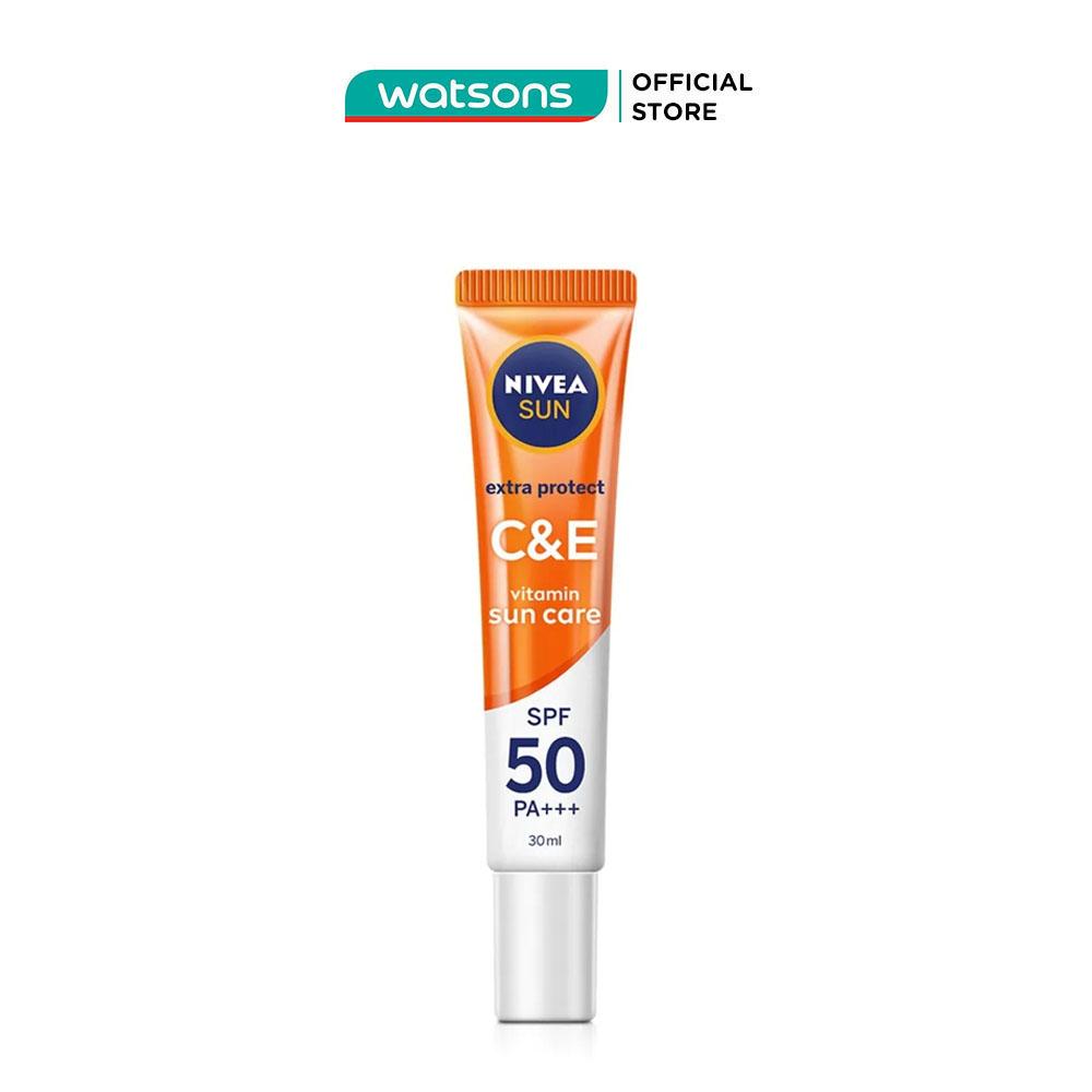 Serum Chống Nắng Nivea Dưỡng Da Sáng Khỏe Vitamin C&amp;E SPF50 PA+++ 30ml