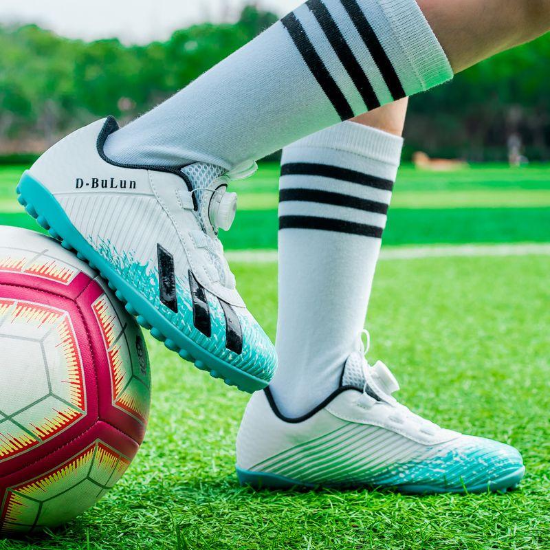 YANZISHOP Nút xoay Dây buộc miễn phí Giày bóng đá Băng ghế thấp Vỡ Nail Giày bóng đá cho trẻ em trai và phụ nữ Giày bóng đá cho học sinh tiểu học