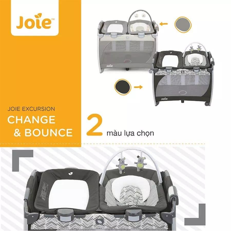 Giường cũi cao cấp Joie Excursion Change & Bounce 