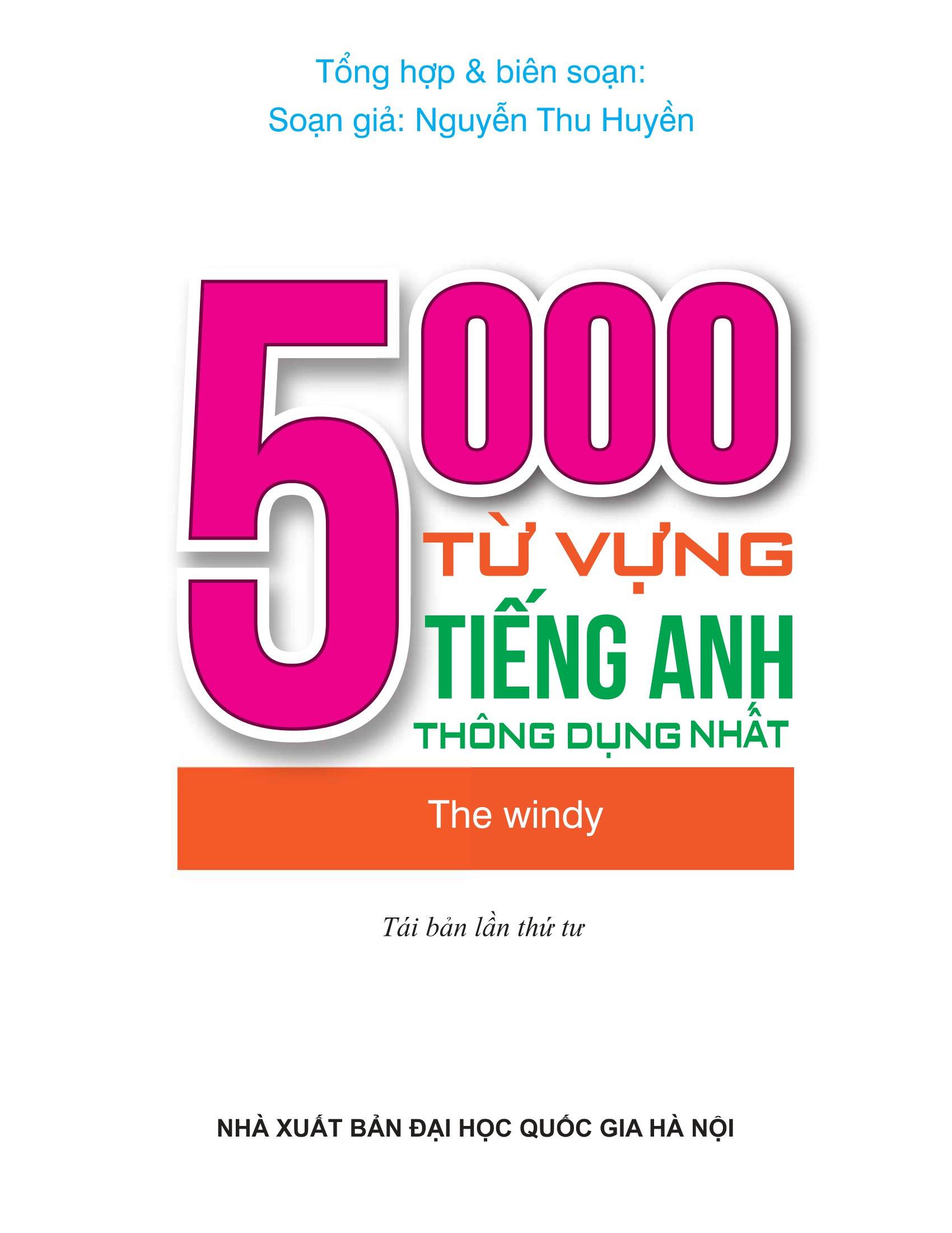 5.000 Từ Vựng Tiếng Anh Thông Dụng Nhất (Tái Bản 2023)