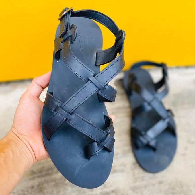 Sandal nam, dép quai ngang, dép nam da bò, không thấm nước, êm chân thoải mái Atshoes XDxn201