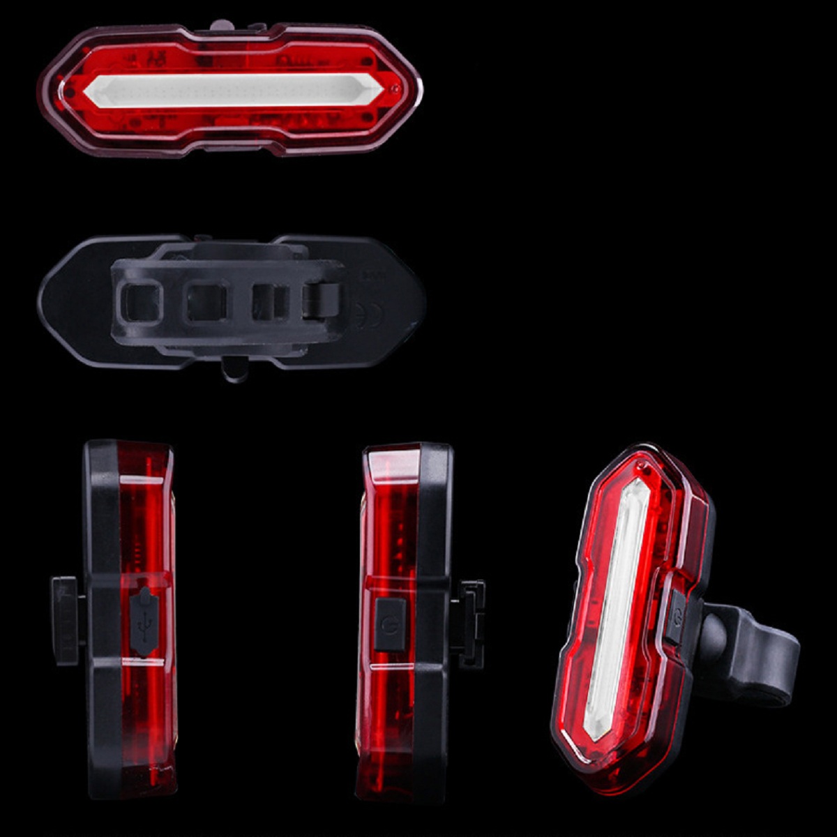 Đèn Hậu Xe Đạp HYD186 | Sạc Pin USB, Chống Nước | LED 2 Màu, Thời Gian Sáng Tối Đa 15 Giờ