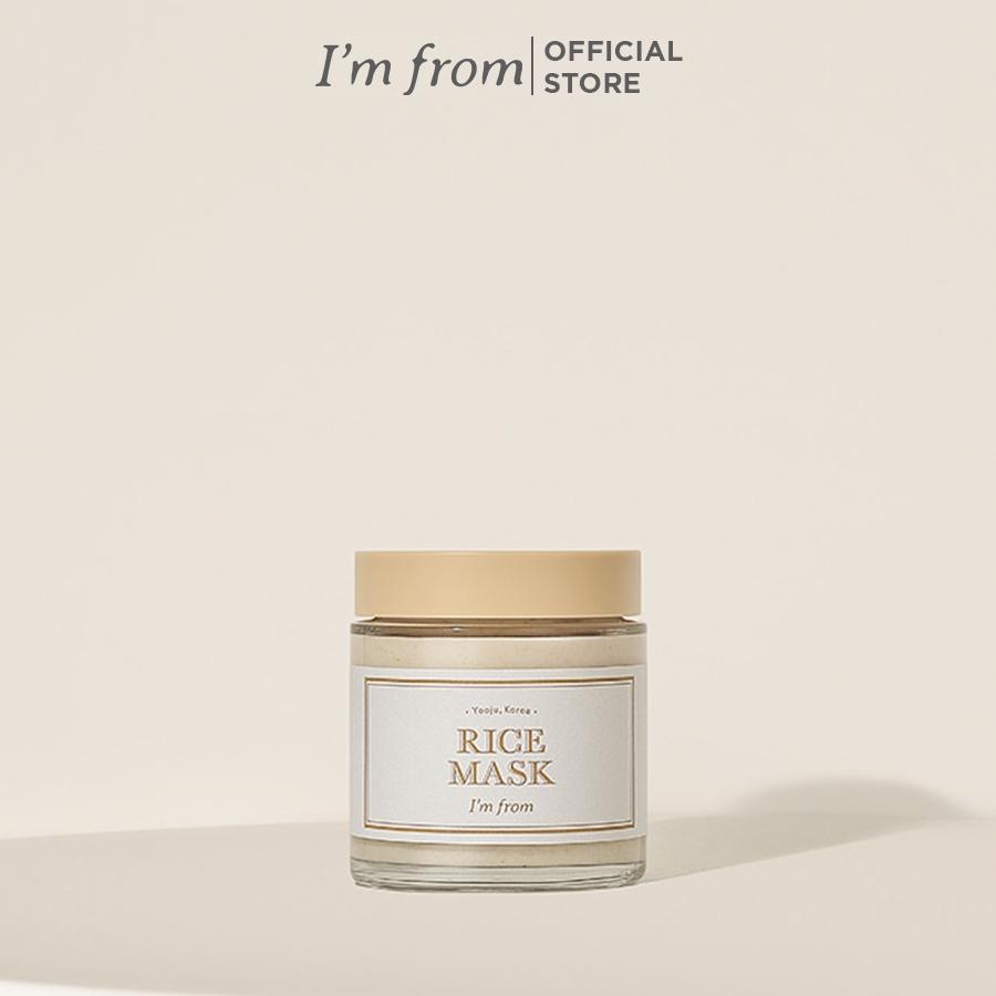 Combo dưỡng sáng Mặt nạ chiết xuất gạo I'm From 110g+Nước hoa hồng chiết xuất gạo I'm From Rice Toner 150ml