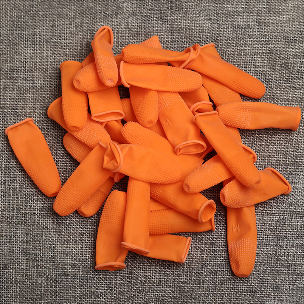 90PCS Găng tay cao su cao su dùng một lần Găng tay bảo vệ đầu ngón tay chống tĩnh điện cho nhà bếp Găng tay chống trượt đầu ngón tay