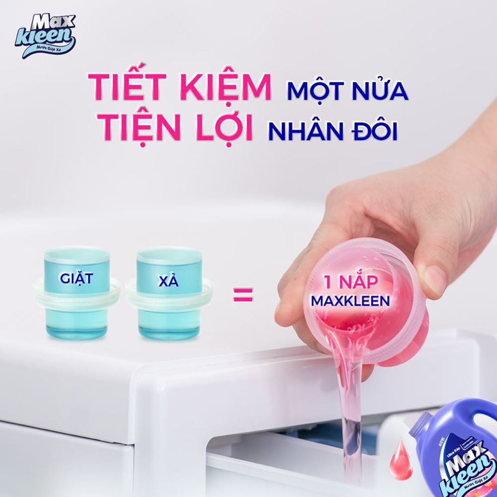 Combo Túi Nước Giặt Xả MaxKleen Thiên Nhiên 3.6kg & Túi Giặt Xả Hương Vườn Sớm Mai 3.8kg