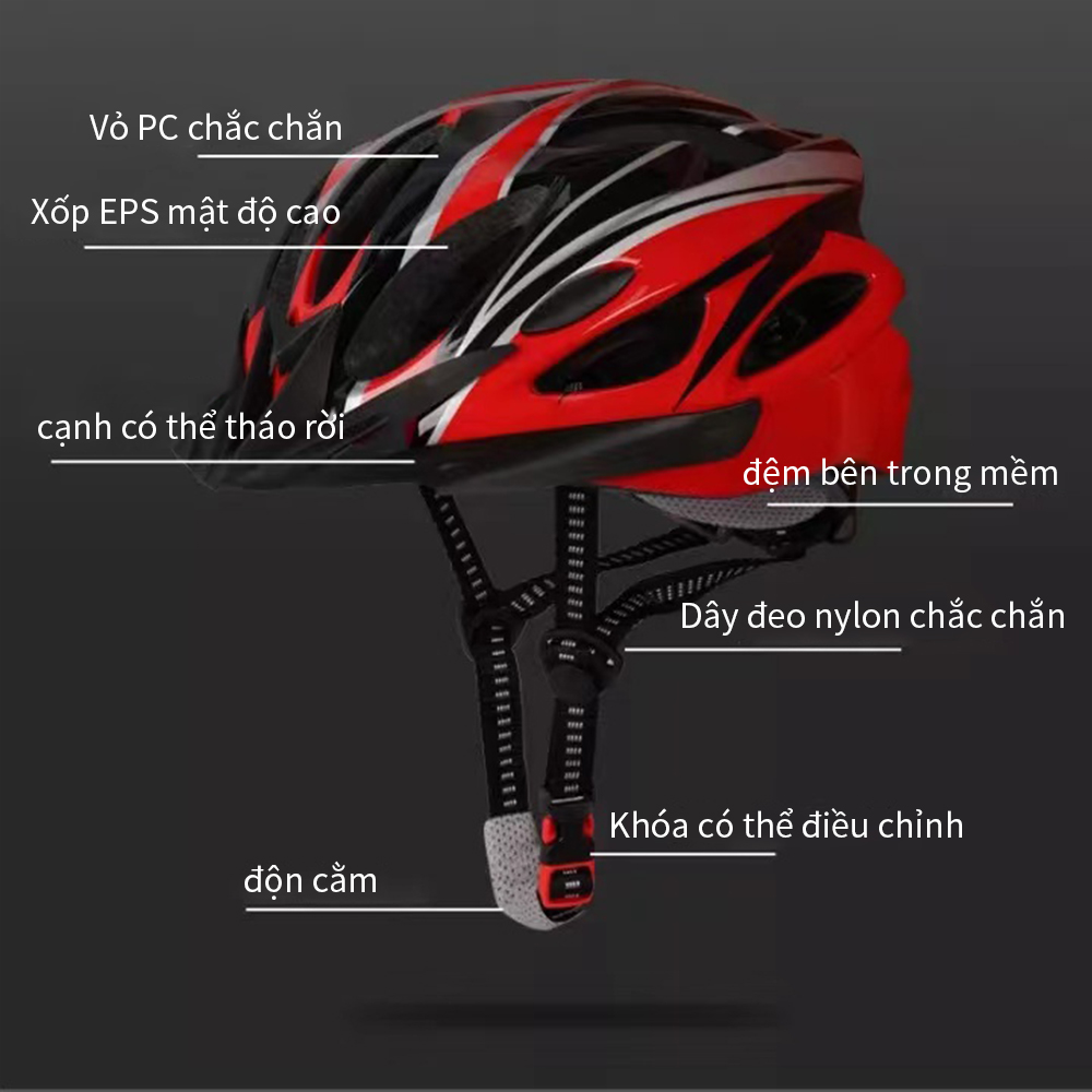 OneTwoFit Thoáng khí Siêu nhẹ 210g Mũ bảo hiểm xe đạp Mũ bảo hiểm xe đạp nam Mũ cứng