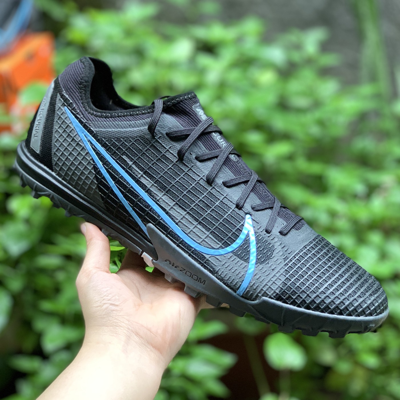 Giày đá bóng Mercurial Zoom Vapor 14 Pro TF Đen Xanh