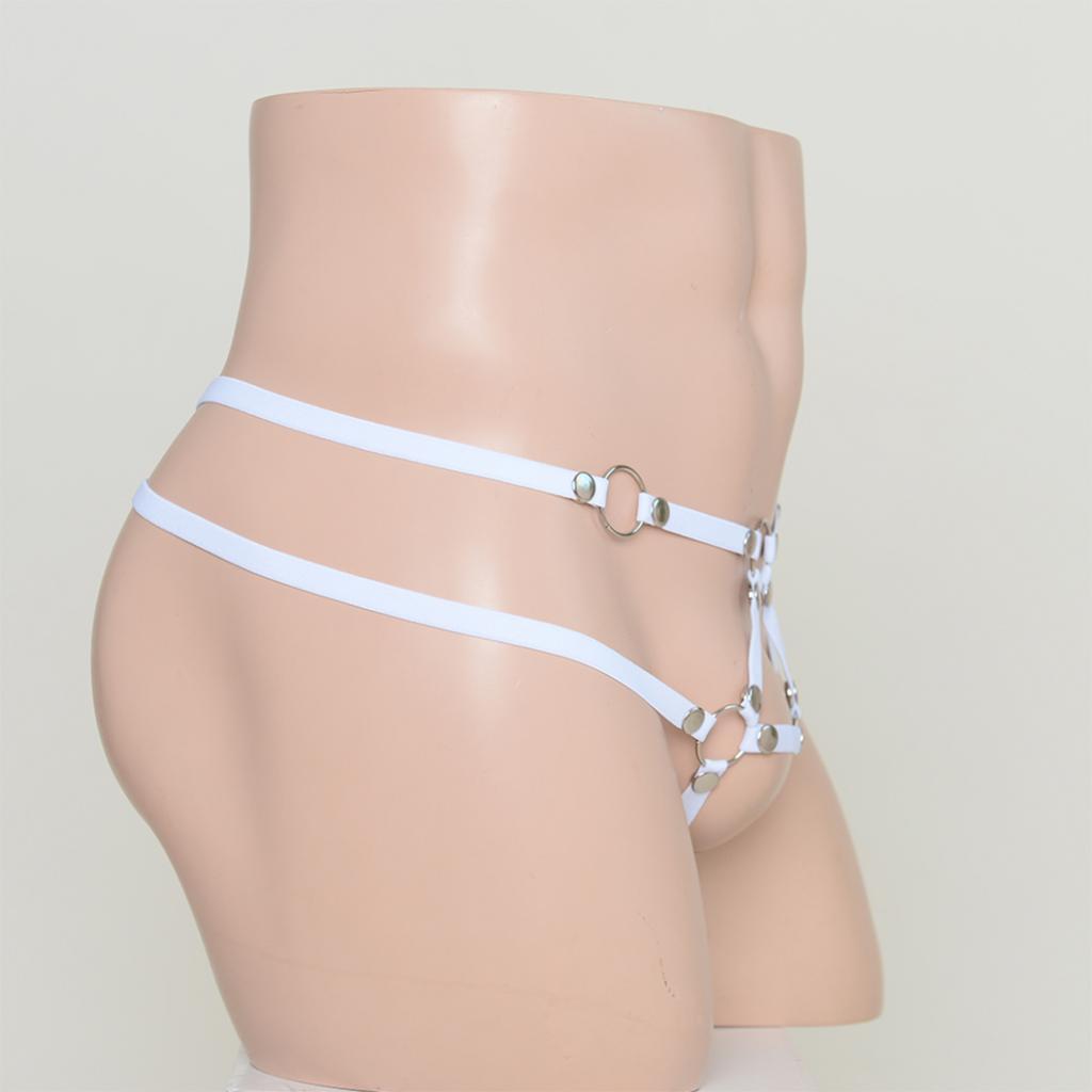 Men's Rivet Jockstrap Underwear T-Back G-String Briefs Thong Lingerie