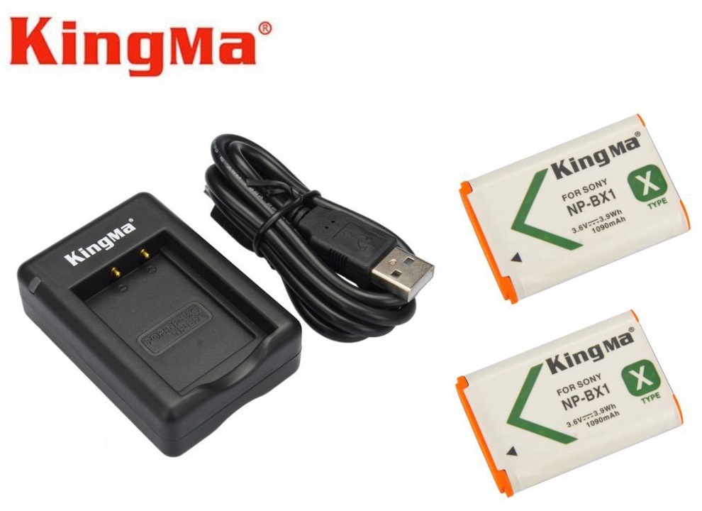 Bộ 2 pin và Đốc sạc đôi Kingma NP-BX1 cho Sony RX100,RX1,H400 - Hàng chính hãng