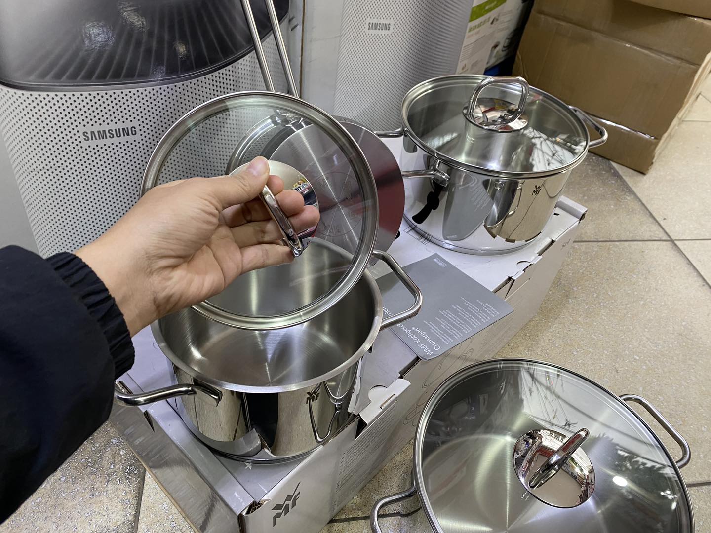 Bộ nồi WMF Inspiration 7 món Inox 18/10 cao cấp hàng Đức