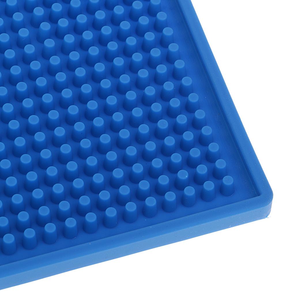 Rubber Bar Service Mat Water Proof PVC Mat Kitchen Coaster Blue