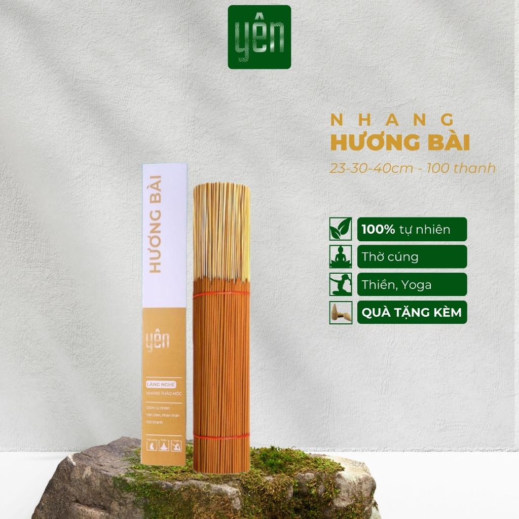 Nhang Hương Bài Sạch Hộp 100 Thanh Loại 23-30-40cm Hộp 100 Thanh Yên 100 % Tự Nhiên Thờ Cúng - Bài-23cm-100thanh