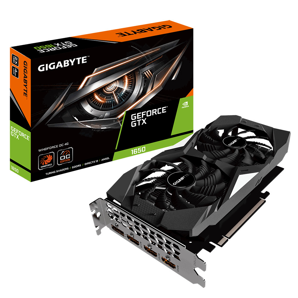 Card màn hình Gigabyte GTX 1650 WINDFORCE OC 4G - Hàng chính hãng