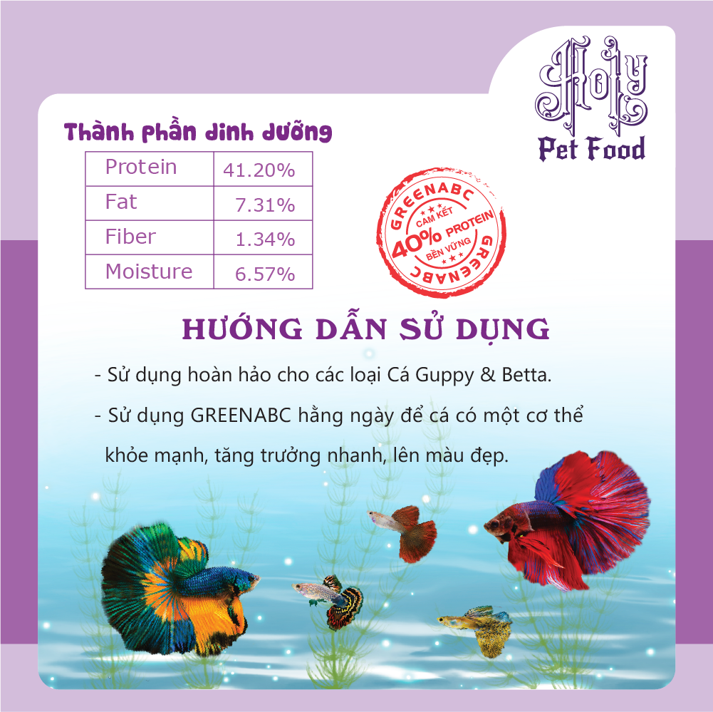 Thức ăn Cá 7 MÀU - Guppy, Betta