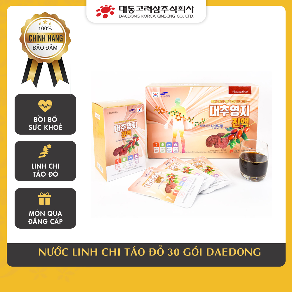 Nước linh chi táo đỏ Hàn Quốc Daedong Korea Ginseng 80ml x 30 gói