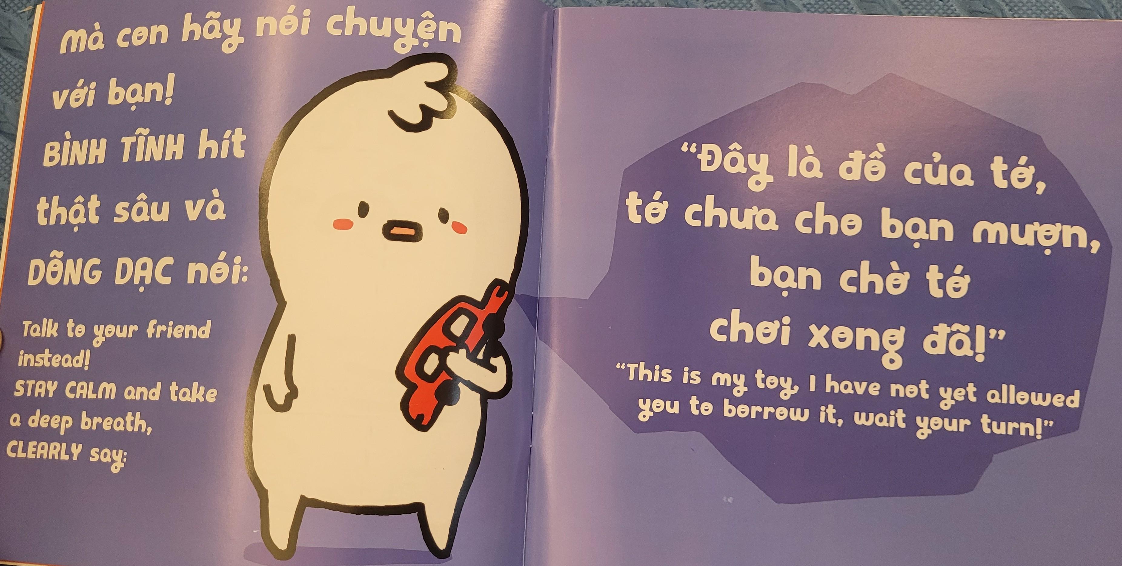 Sách Ehon Miu Bé Nhỏ Phần 1 Song Ngữ - Đừng Khóc Nhè Nhé