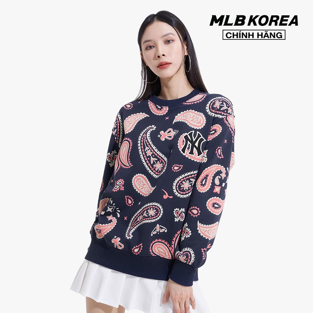 MLB - Áo sweatshirt tay dài phom suông Paisley Allover Overfit 3AMTI0224-50NYD