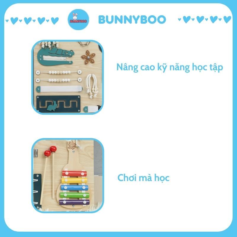 Busy board bảng bận rộn BUNNYBOO đồ chơi thông minh cho bé free gắn tên riêng