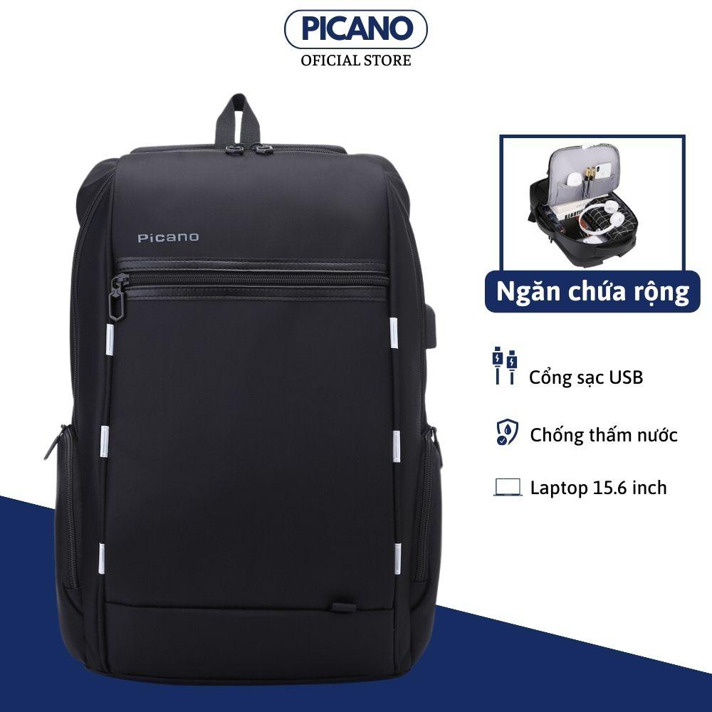 Balo laptop công sở, balo du lịch đa năng chống nước cao cấp Picano BLP1630_BLACK