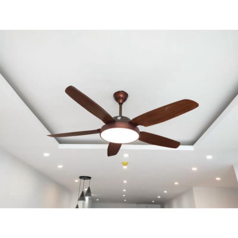 BH 5 năm quạt trần trên nhà đèn hiện đại, nguyên nhân DC lõi đồng phối hợp LED 3 màu AS, đảo chiều hút ẩm, ĐK không chạ