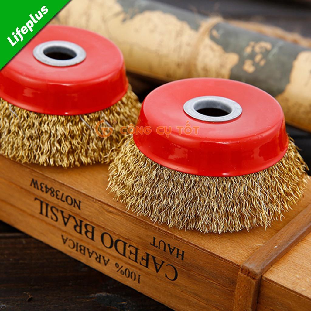 Bát đánh rỉ sợi sắt mạ đồng Φ90x40mm, ổ trục lắp máy phi 16mm
