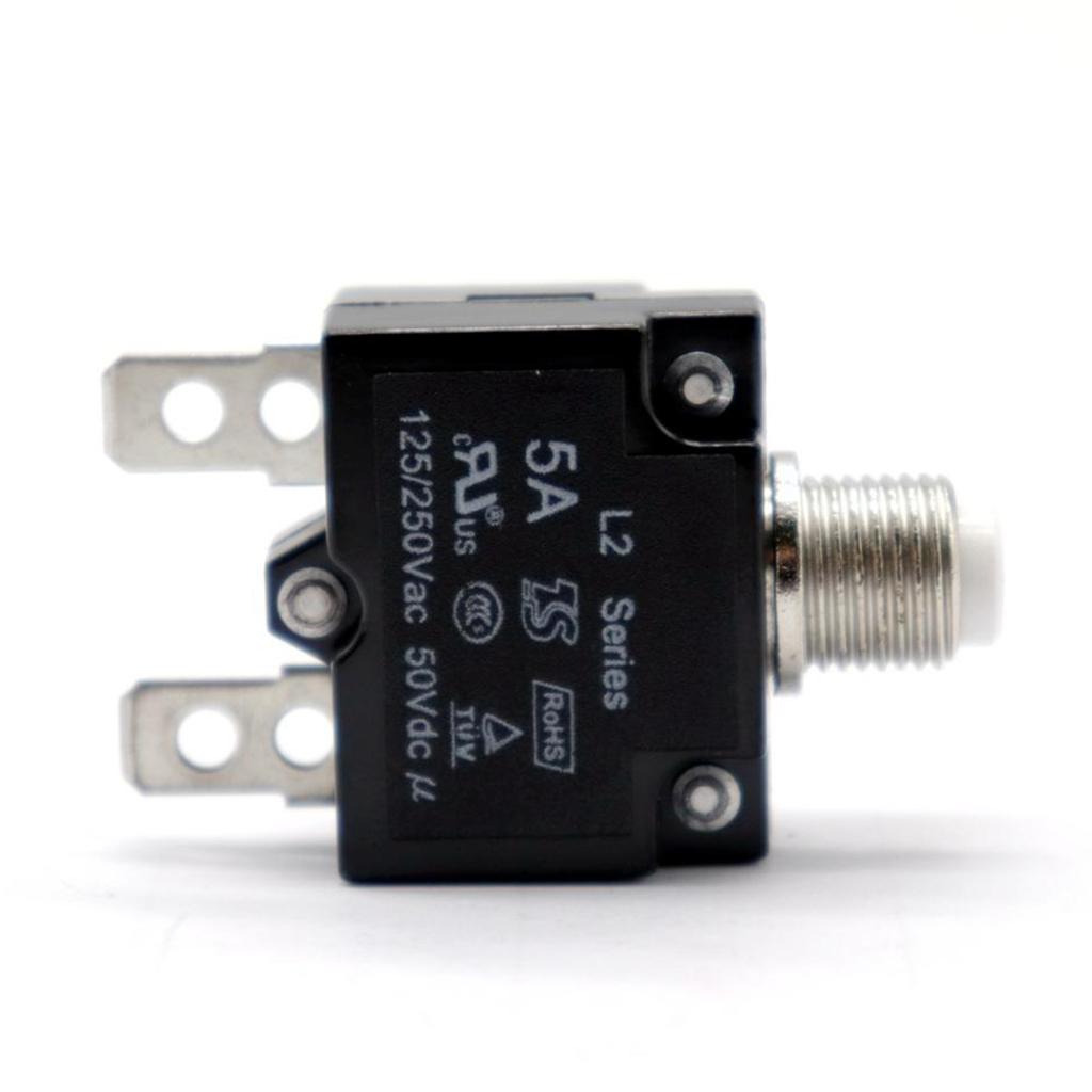 3x 5A 125/250V AC Circuit Breaker Manual Resettable Overload Switch Fuse