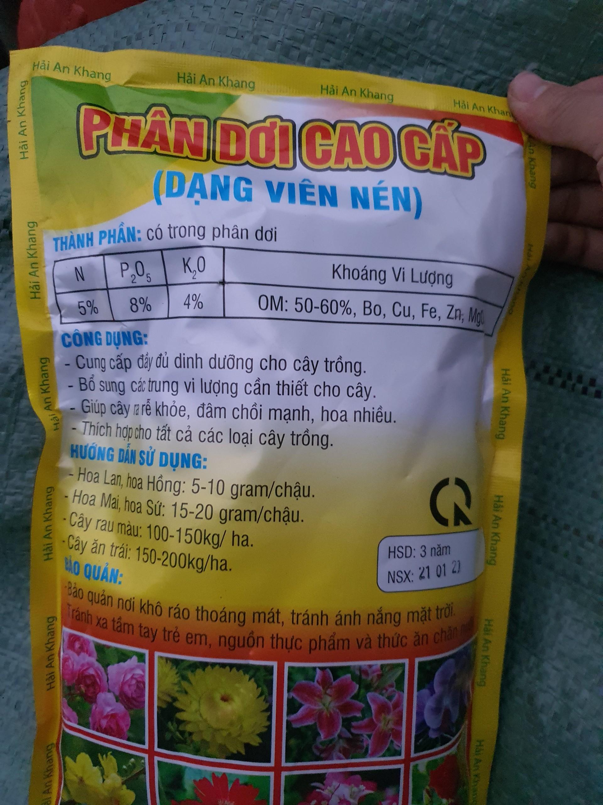 Phân Dơi Cao Cấp Dạng Viên Nén 700g - Chuyên Dùng Cho Hoa Lan Hoa Hồng Cây Kiểng