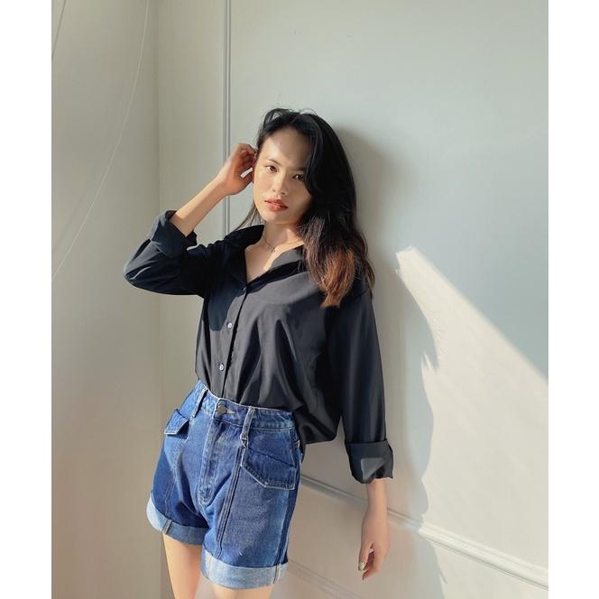 Áo sơ mi form rộng color block REVERCLOTHINGS Pana Shirt