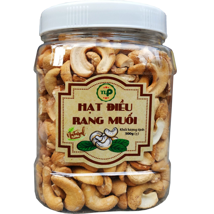 Combo 2 hũ: 500G ĐIỀU RANG MUỐI + 500G ĐIỀU RANG TỎI ỚT GIÒN NGON