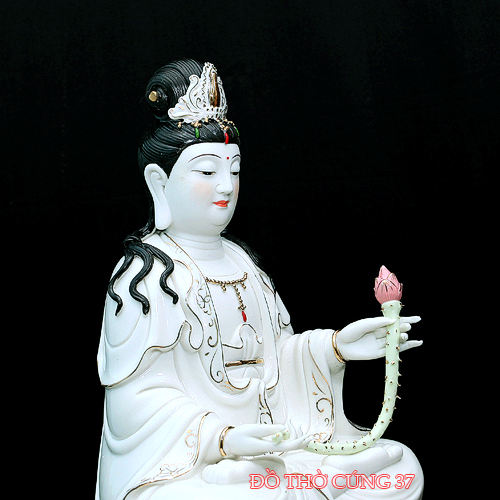 Tượng Đại Thế Chí Bồ Tát Men Sứ