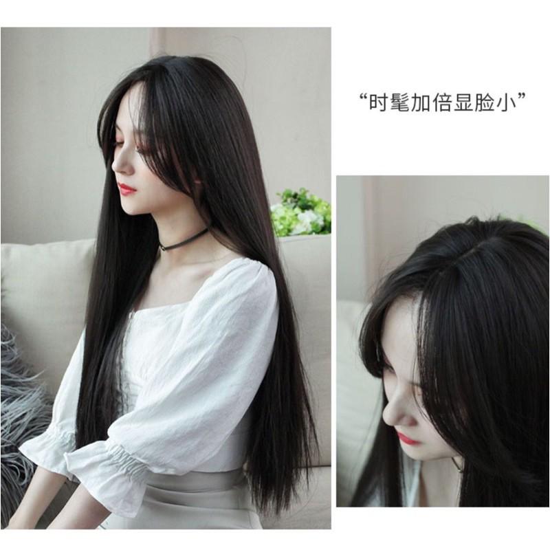 Tóc giả cao cấp️ 50k️tóc giả 2 mái hất thẳng+ tặng lưới chùm tóc