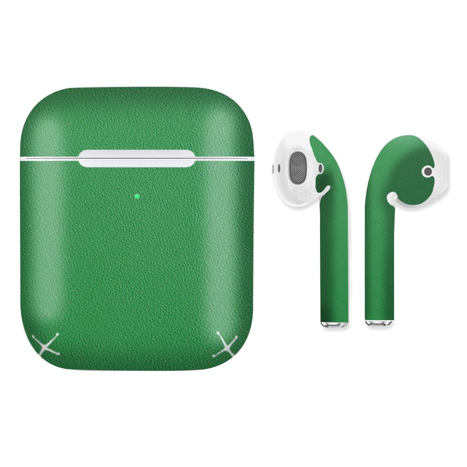 Miếng dán skin chống bẩn cho tai nghe AirPods in hình Vân Da - Da012 (bản không dây 1 và 2)