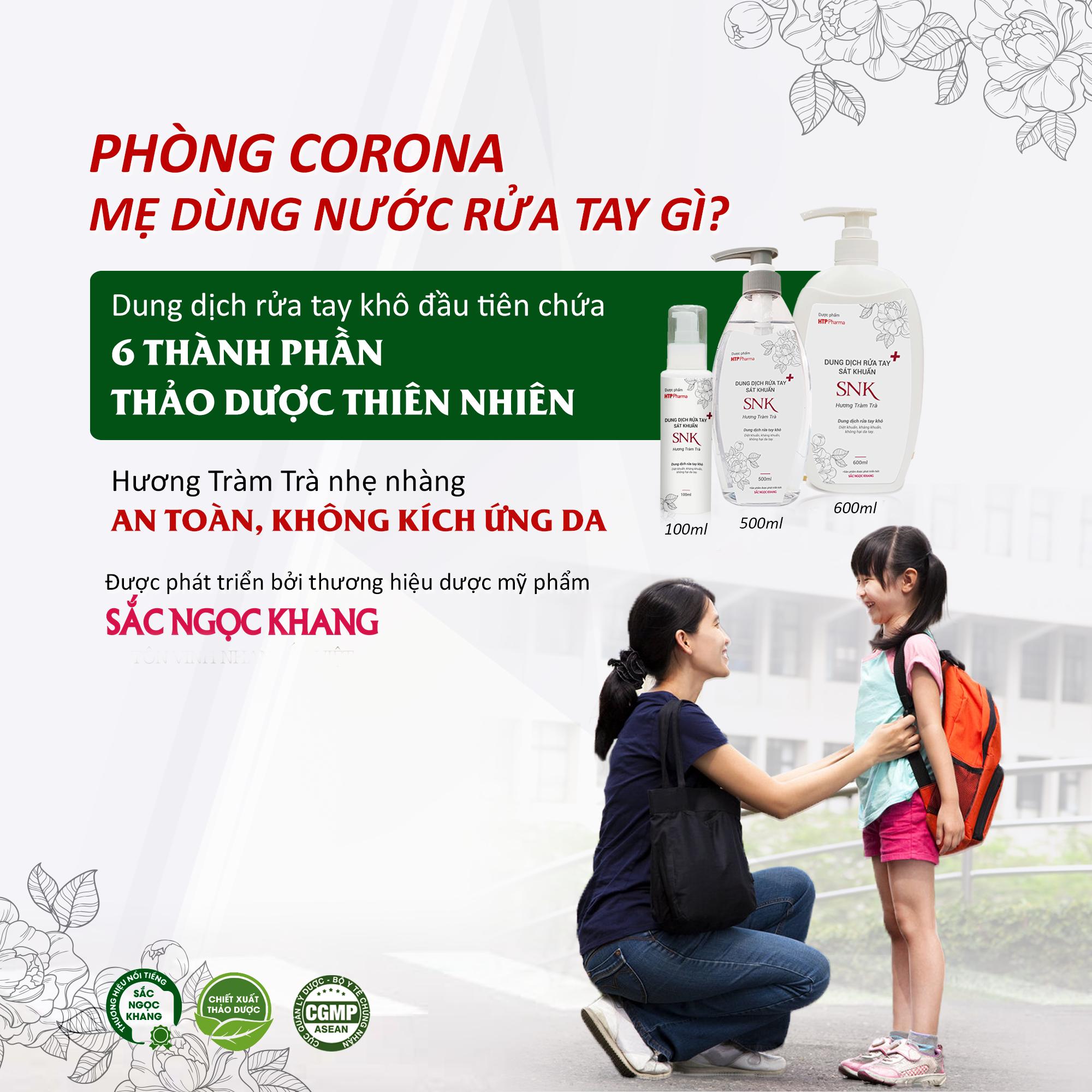 Nước Rửa Tay Khô Diệt Khuẩn Đến 99.99% SNK Sắc Ngọc Khang - Hàng Chính Hãng