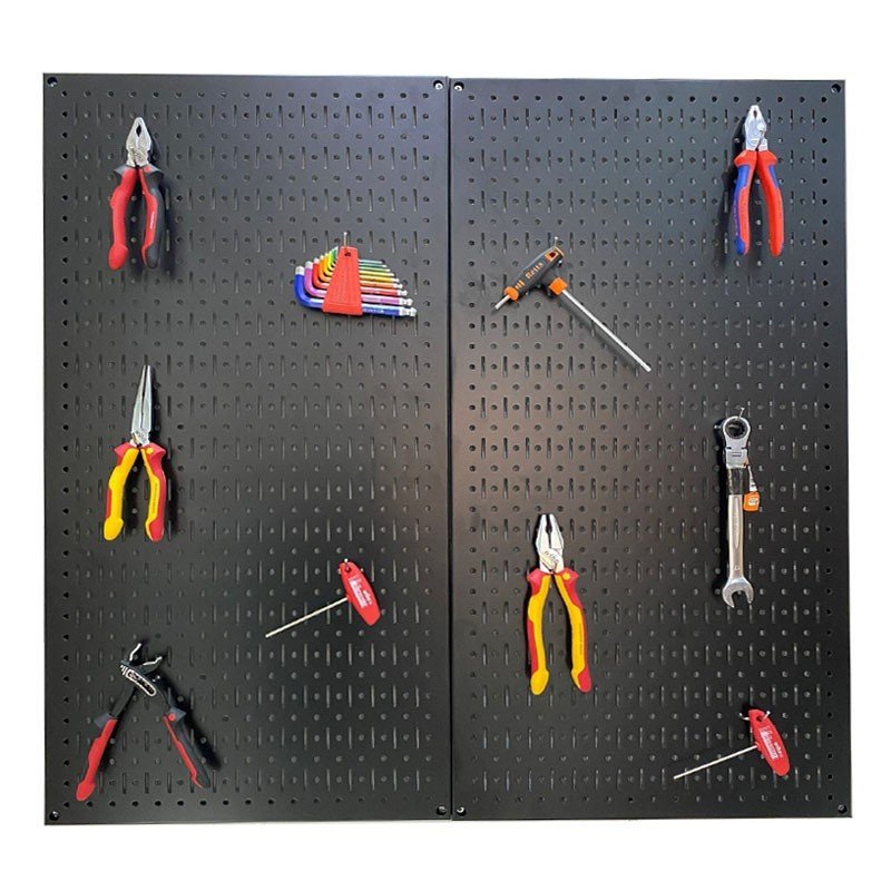 Tấm lưới đôi pegboard treo dọc màu đen