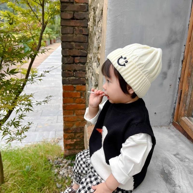 Mũ Len Mặt Cười Cho Bé 06
