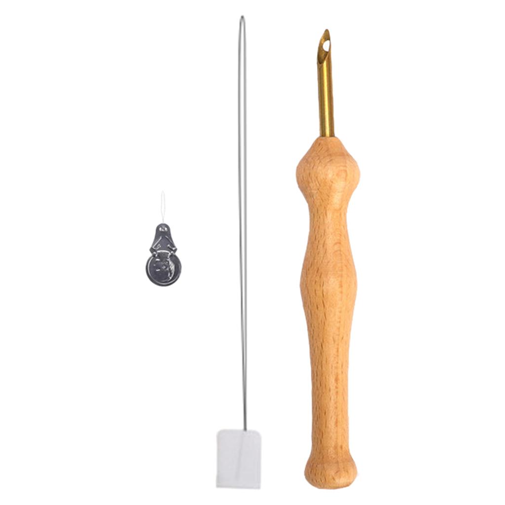 Tay Cầm Bằng Gỗ Thêu Bút May Thêu Đục Lỗ Kim Dệt Dụng Cụ