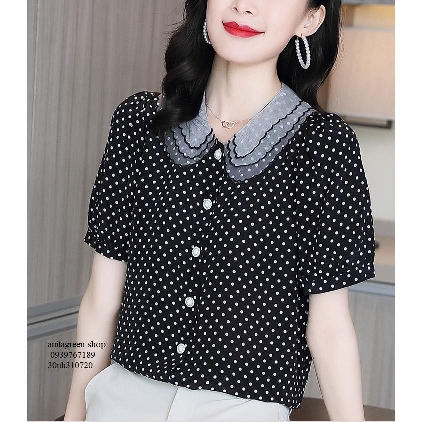 Nh310720-SƠ MI NỮ CHẤM BI