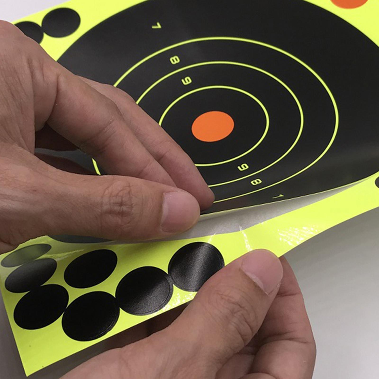 10 Reactive Splatter Self Adhesive 8" Paper Target Stickers