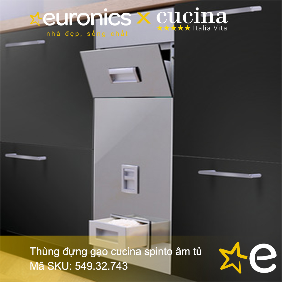 THÙNG ĐỰNG GẠO CUCINA SPINTO ÂM TỦ/549.32.743 – HÀNG CHÍNH HÃNG