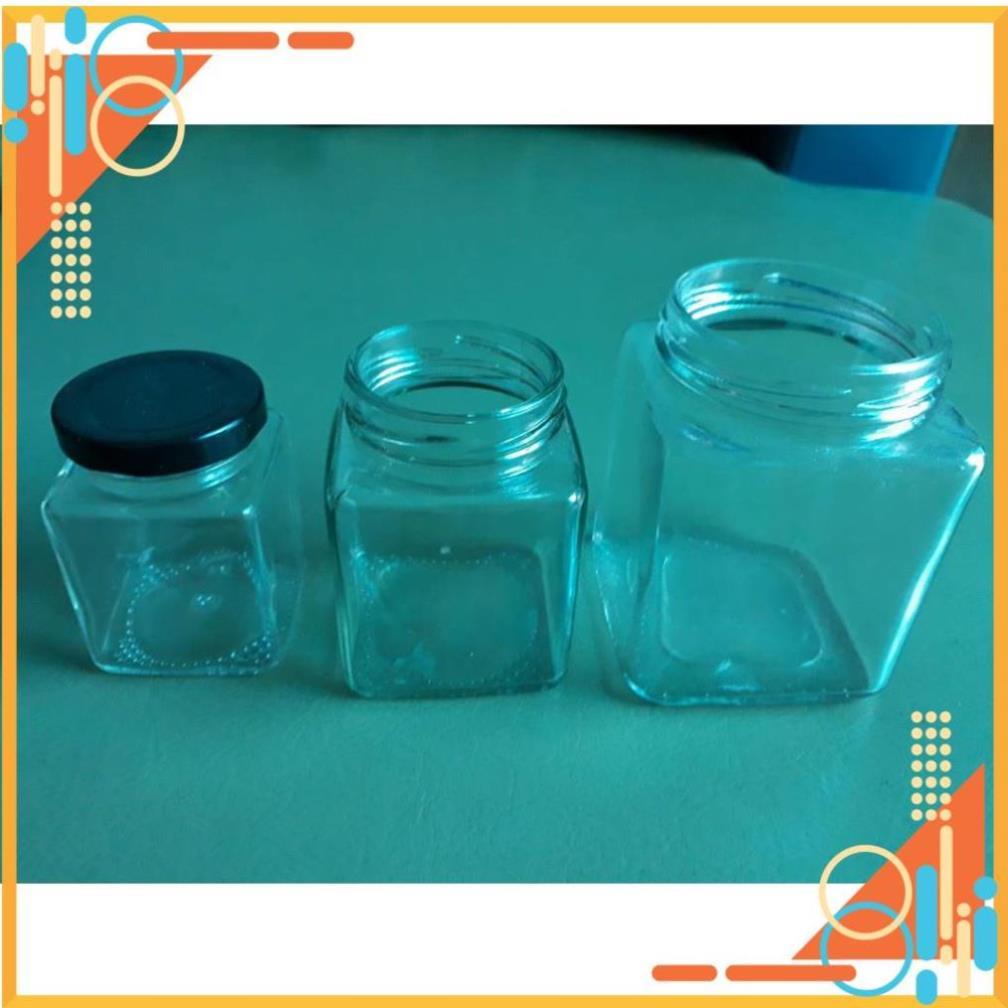 Trợ giá/ Hũ vuông 200ml nắp đen