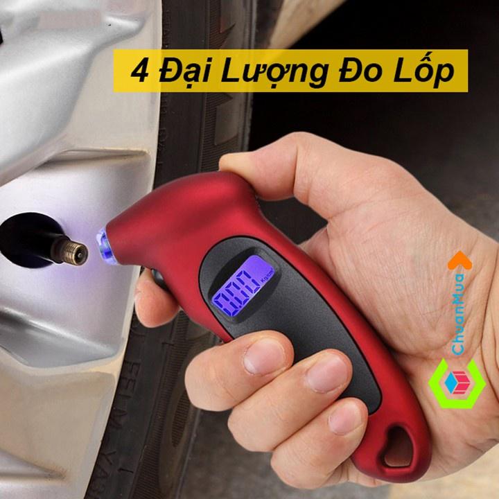 Máy đo kiểm tra áp suất lốp ô tô xe máy loại tốt có màn hình led sắc nét hàng cao câp chinh hãng