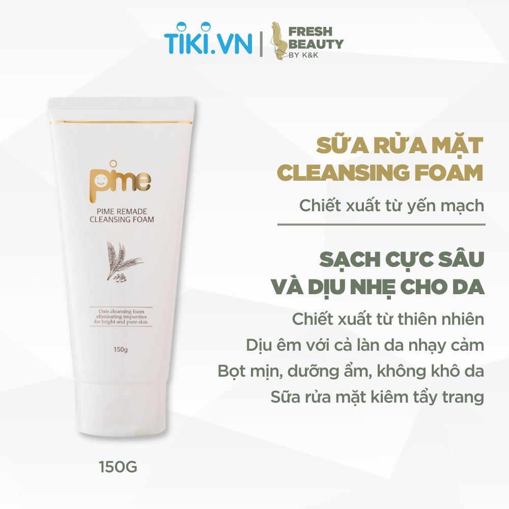 Sữa Rửa Mặt dịu nhẹ 2 in 1 Pime Cleansing Foam sạch cực sâu, tạo bọt mịn 150g